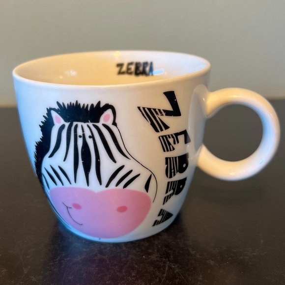 CHA CULT Whimsical Zebra Fine Porcelain Cup Mug ~ Zoo  Party Animals - Picture 1 of 7